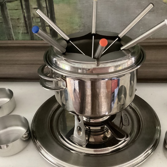 Tramontina 14 Pc Fondue Set 18/10 Stainless Steel Brazil entertaining party food - Picture 2 of 13